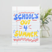 School's uit losse blad papier uitnodiging (Staand voorkant)