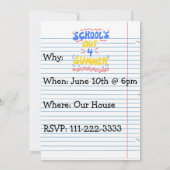 School's uit losse blad papier uitnodiging (Achterkant)