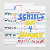 School's uit losse blad papier uitnodiging (Voorkant / Achterkant)