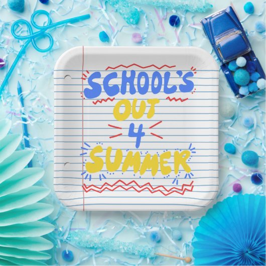 School's uit losse blad papier uitnodiging papieren bordje (Feest)