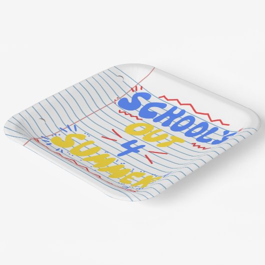 School's uit losse blad papier uitnodiging papieren bordje (Gebogen)