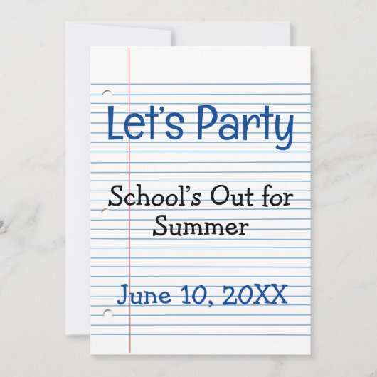 School's uit losse bladpapier kaart (Voorkant)