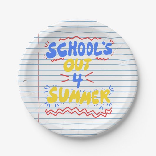 School's uit losse bladpapier papieren bordje (Voorkant)