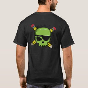 Schoolschedel gekruiste potloden essentieel voor s t-shirt