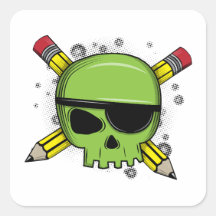 Schoolschedel gekruiste potloden essentieel voor s