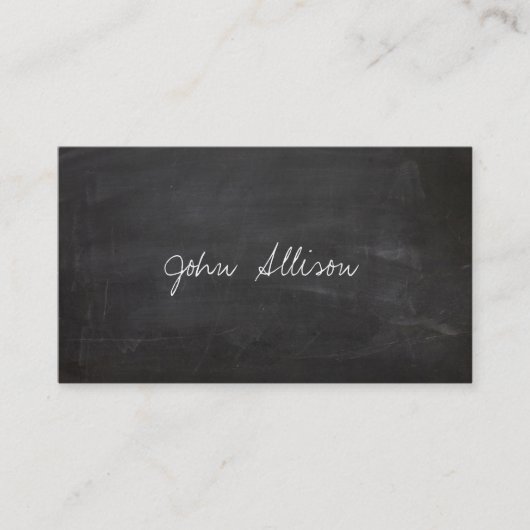 schoolschoolschoolbord visitekaartje (Voorkant)