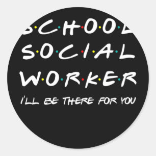 Schoolse sociaal werker Student sociaal werk Gift Ronde Sticker