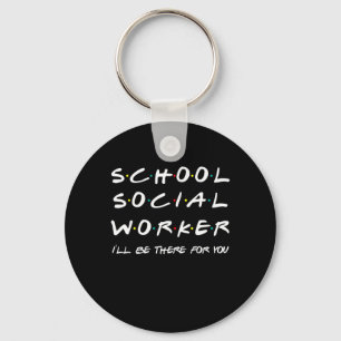 Schoolse sociaal werker Student sociaal werk Gift Sleutelhanger