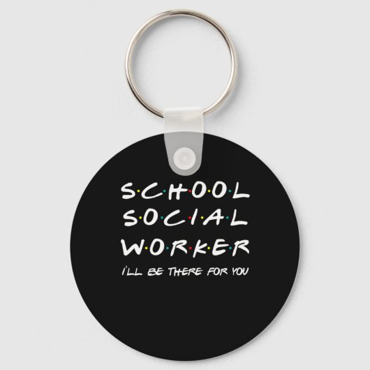 Schoolse sociaal werker Student sociaal werk Gift Sleutelhanger (Voorkant)