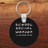 Schoolse sociaal werker Student sociaal werk Gift Sleutelhanger (Voorkant)