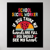 Schoolse sociale werker — Retro Sunset Poster (Voorkant)