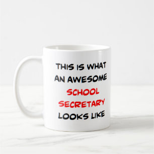 schoolsecretaresse, geweldig koffiemok