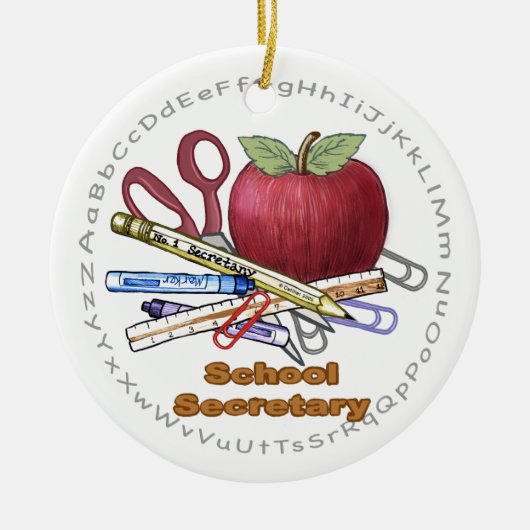 Schoolsecretaresse ornament (Voorkant)