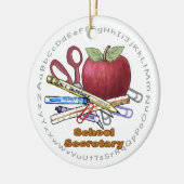 Schoolsecretaresse ornament (Links)
