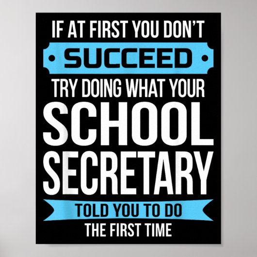 Schoolsecretaresse Poster (Voorkant)
