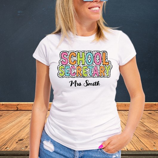 Schoolsecretaris Aangepaste Naam Tshirt