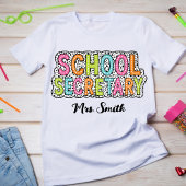 Schoolsecretaris Aangepaste Naam Tshirt