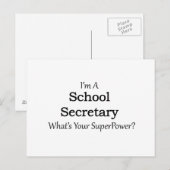 Schoolsecretaris Briefkaart (Voorkant / Achterkant)