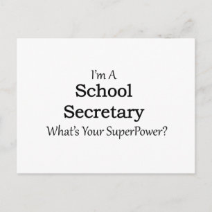 Schoolsecretaris Briefkaart