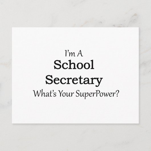Schoolsecretaris Briefkaart (Voorkant)