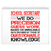 Schoolsecretaris Calendar Funny Gift for Women Man Kalender (Hoes)