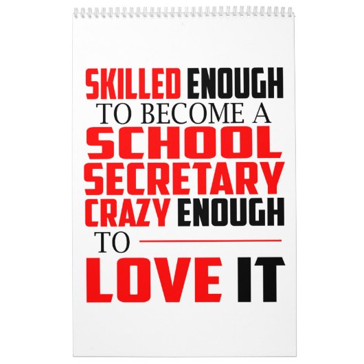 Schoolsecretaris Calendar Funny Gift for Women Man Kalender (Hoes)