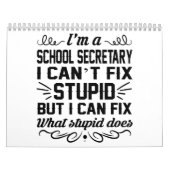 Schoolsecretaris Calendar Funny Gift for Women Man Kalender (Hoes)