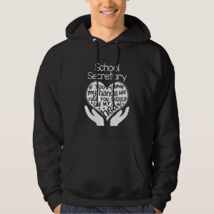 Schoolsecretaris Clerk Kantoor Heart Group Hoodie