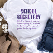 Schoolsecretaris Definitie Tshirt