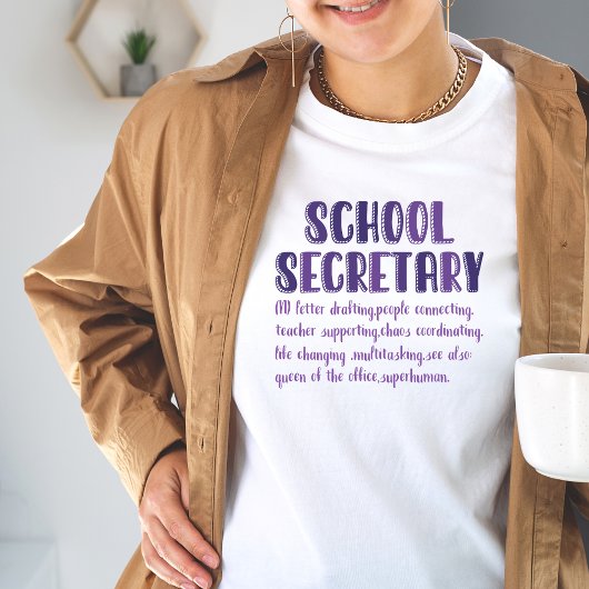 Schoolsecretaris Definitie Tshirt