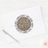 Schoolsecretaris Gift, Secretaris Appreciation Day Ronde Sticker (Envelop)