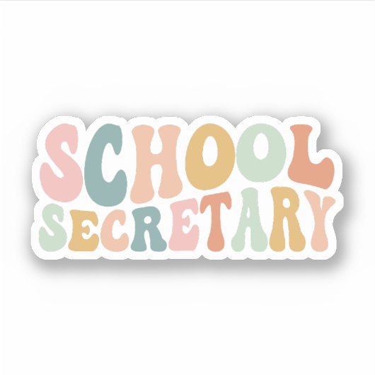 Schoolsecretaris Gift, Secretaris Appreciation Day Sticker (Voorkant)