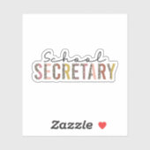 Schoolsecretaris Gift, Secretaris Appreciation Day Sticker (Vel)