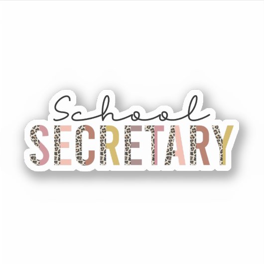 Schoolsecretaris Gift, Secretaris Appreciation Day Sticker (Voorkant)