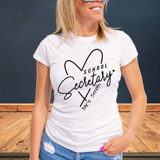 Schoolsecretaris Hart  Tshirt