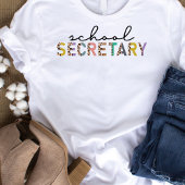 Schoolsecretaris Leopard Print Tshirt