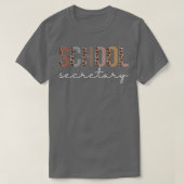 Schoolsecretaris Leopard-waardering T-shirt (Design voorkant)
