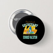 Schoolsecretaris - Leuke 100e dag van de school Ronde Button 5,7 Cm (Voorkant /achterkant)