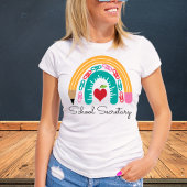 Schoolsecretaris Rainbow Tshirt