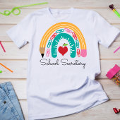 Schoolsecretaris Rainbow Tshirt