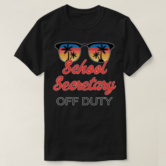 Schoolsecretaris van dienst Retro Sunset T-shirt (Design voorkant)