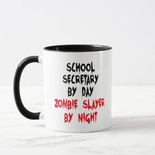 Schoolsecretaris Zombie Joke Mok (Links)