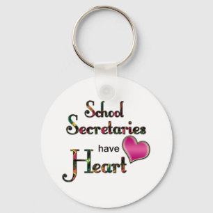 Schoolsecretarissen hebben een hart sleutelhanger