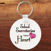 Schoolsecretarissen hebben een hart sleutelhanger (Voorkant)