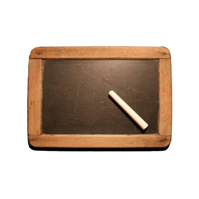 Schoolslet van Ardoise  met Chalk cutout S Staand Fotobeeldje (Voorkant)