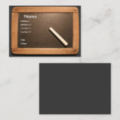 Schoolslet voor Ardoise  met Chalk Business C Visitekaartje (Voorkant / Achterkant)