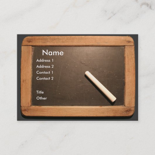 Schoolslet voor Ardoise met Chalk Business C Visitekaartje (Voorkant)
