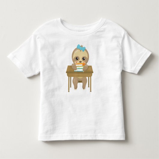 Schoolsleuf, klapsleuf, Baby sleuf, boeken, bureau Kinder Shirts (Voorkant)