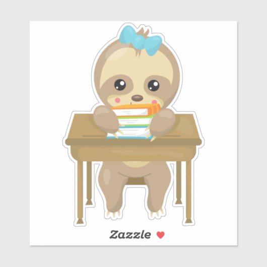 Schoolsleuf, klapsleuf, Baby sleuf, boeken, bureau Sticker (Vel)