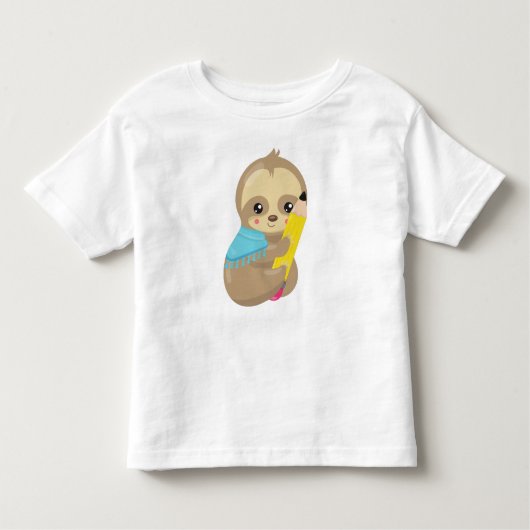 Schoolsleuf, klapsleuf, Baby sleuf, pen, potlood Kinder Shirts (Voorkant)